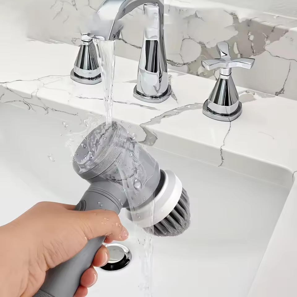 Cordless Spin Scrubber with 6 Replaceable Brush Heads